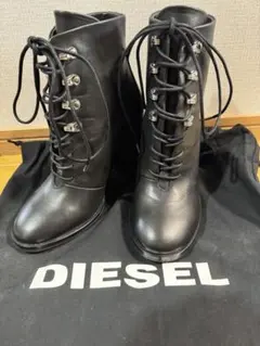 美品⭐︎DIESEL ブラック レースアップブーツ