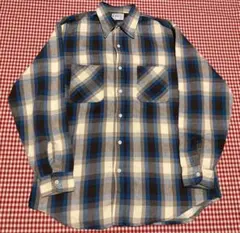 70’s 単色タグ BIGMAC オンブレ ネルシャツ TALL Lサイズ