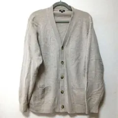 ★UNIQLO★ベージュ Vネック カーディガン XL