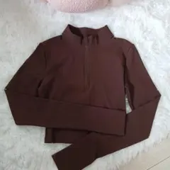 着用1度のみ美品❣️】aloyoga ハーフジッププルオーバーライトココア
