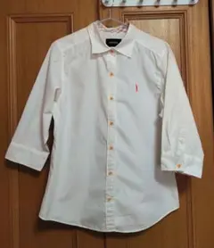 EASTBOY ホワイト ボタンダウンシャツ　チェック