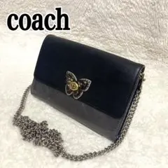 coach コーチ ショルダーバッグ チェーンウォレット 2way バタフライ