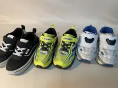 子供用運動靴17~18cm・3点セット　①Vans 黒 ②黄色　③光るN700系
