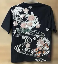 絡繰魂　カラクリダマシイ　金魚 両面刺繍Tシャツ　Mサイズ　和柄　Y2Kのサムネイル
