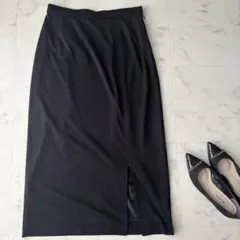 美品《レオナール》高級カンカン素材 トリアセテート マキシスカート 大きいサイズのサムネイル