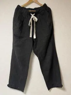 26SS コモリCOMOLI リネンWクロス ドローストリングパンツ サイズ1