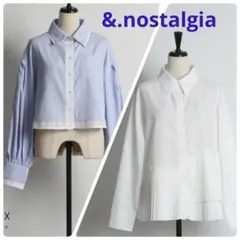 &.nostalgia ノスタルジア　プリーツシャツ　クロップドシャツ　セット