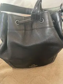 【お値引き可能‼️】COACH 巾着型 ハンドバッグ ブラック