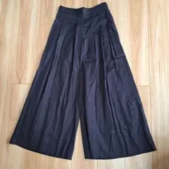 美品　Banana Republic　プリーツワイドパンツ　ネイビー　S