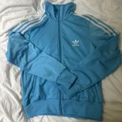 adidas 水色 ジップアップジャケット