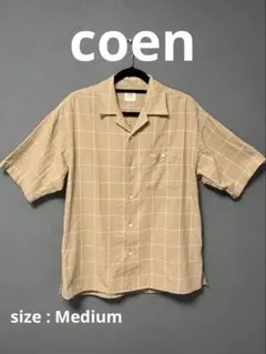 coen 半袖アウター ベージュメッシュ柄 ミディアムサイズのサムネイル