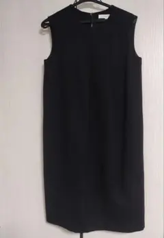 M-PREMIER ノースリーブ 膝丈ワンピース 34 黒