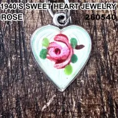 スウィートハートジュエリー ローズ 七宝焼 シルバーヴィンテージネックレス訳あり