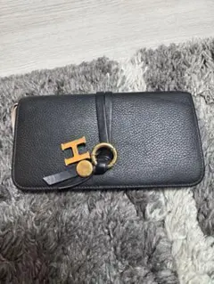 Chloé クロエ ブラックレザー 長財布 ゴールド金具 - メルカリ