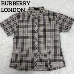 BURBERRY LONDON ノバチェック 半袖シャツ 刺繍 ホースロゴ L