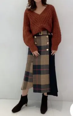 グレースコンチネンタル ルーズ切替ニットトップ