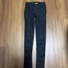 キッズ レギンスパンツ　スキニー　150cm スター　ブラック
