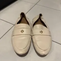 TORY BURCH フラットローファー 5/（22.5cm）アイボリー