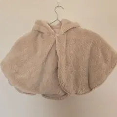 お値下げしました。ポンチョkufuu くま耳 ベージュ