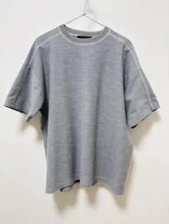 NANO universe ワッフル 半袖Tシャツ グレー　M
