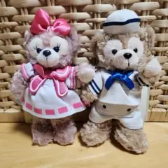 ダッフィー　シェリーメイ　ぬいぐるみバッジ　サマーセーラー