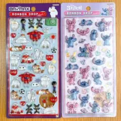 【正規品】ボンボンドロップシール　 スティッチ　ベイマックス　2枚セット