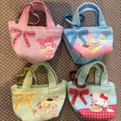 サンリオキャラクターズ ミニミニランチトートバッグ　4個セット