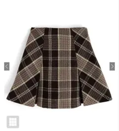 GRL インパン裏地付きチェック柄プリーツスカート tu963