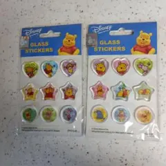 【新品】平成レトロ／くまのプーさん▪️おはじきシール(2枚セット)