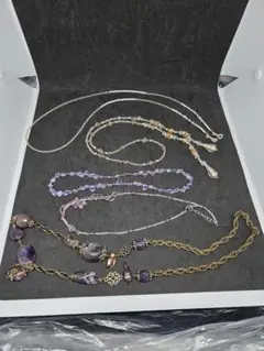 まとめ売り アクセサリー 遺品整理 ビーズと金属のネックレスセット