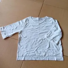 ホワイト 3L 七分袖 トップス