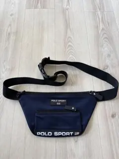美品　90S polo sport ボディバッグ 黒 ブラック ウエストポーチ LAUREN RALPH LAUREN（ローレン ラルフローレン） ポロ ラルフローレン