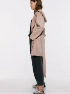 ZARA ピンク フード付き トレンチコート