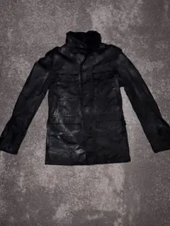 【archive】スペシャルコーティングミリタリージャケット y2kダークウェア