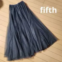 fifth　チュールロングスカート　グレー