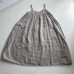 ネストローブ nest robe リネン2way キャミワンピース グレー 麻
