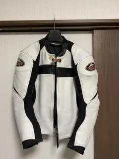 Dainese ライディングレザージャケット 白 46 革ジャン - メルカリ