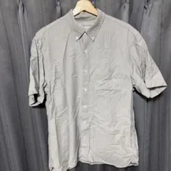 無印良品 半袖ボタンダウンシャツ グレー XL