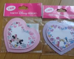 東京ディズニーリゾート ハート型メモ用紙 2個入り