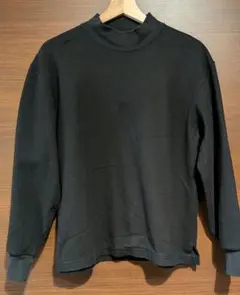 ブラッシュドジャージーモックネックTシャツ