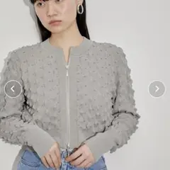 ADAM ET ROPE'メタルニットカーディガン¥16,940美品　送料無料