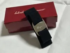 Salvatore Ferragamo ブラックリボンバレッタ