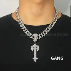 マイアミキューバンチェーン シルバー ネックレス ジルコニア ラッパー y2k