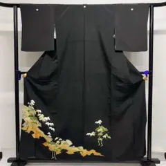 未着用 小紋 大島紬 亀甲 牡丹 格子 泥染 着物 020k - メルカリ