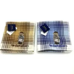 ポロラルフローレン ガーゼ　タオルハンカチ　2枚　ポロベア刺繍　プレゼント