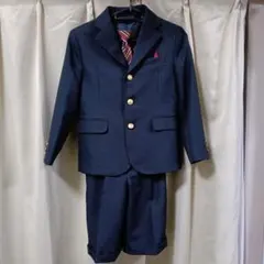 フォーマル　スーツ 130cm 濃紺　ネクタイ 付き 入学式　卒園式