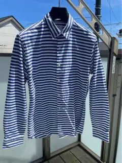 417 by EDIFICE ボーダー長袖シャツ ブルー Mのサムネイル