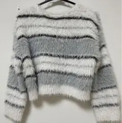 シャギー　ニット　S