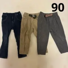【3枚まとめ売り】90サイズ　キッズ　長ズボン