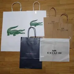 LACOSTE & COACH ＆ tommyショップ袋セット 6点